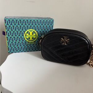 Tory Burch Black Quilted Crossbody Bag